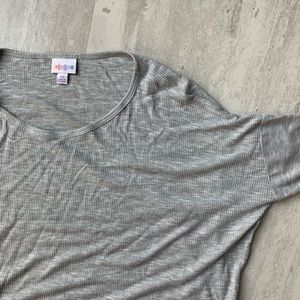 LuLaRoe XS oversized grey 3/4 sleeve top